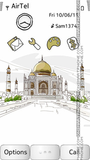 Taj Mahal tema screenshot