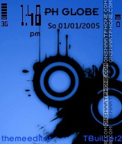 Black on Blue Theme tema screenshot