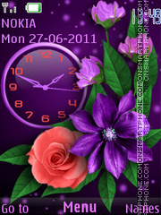 Bouquet Clock theme screenshot
