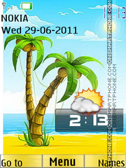 Summer Clock Icons tema screenshot