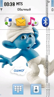 Clumsy Smurf theme screenshot