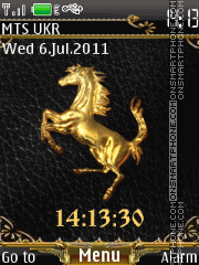 Logo Ferrari clock anim theme screenshot