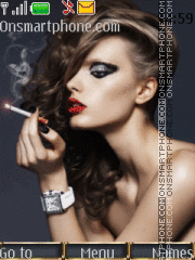 Smoking Girl tema screenshot