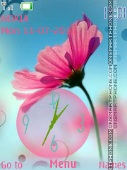 Pink flower theme screenshot