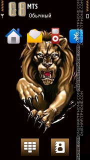 Скриншот темы Angry Lion