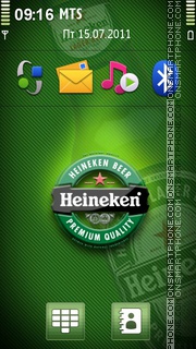 Скриншот темы Heineken Beer 02