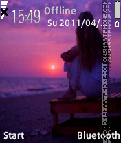 Alone in Sunset tema screenshot
