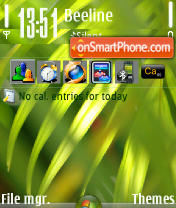 Capture d'écran Vista Green Plant thème