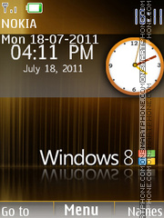 Windows 8 Clock es el tema de pantalla