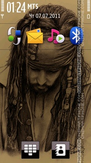 Jack Sparrow 11 theme screenshot