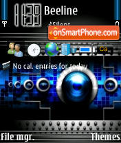 Capture d'écran Techno 01 thème