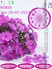 Violet flower theme screenshot
