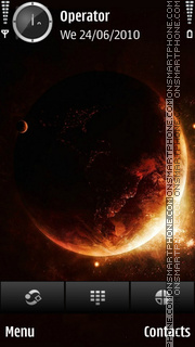 Capture d'écran Orange space thème