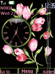 Flower clock theme screenshot