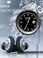 Music Clock 01 theme screenshot