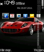 Nice Red Car theme screenshot