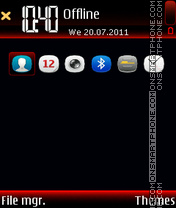 Red Black Anna theme screenshot