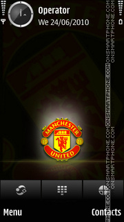 Capture d'écran Manchester United dark thème