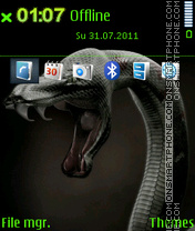 Snake Attack Wallpaper theme screenshot