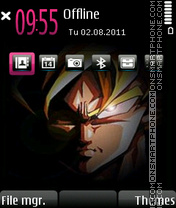 Capture d'écran Dbz Goku thème