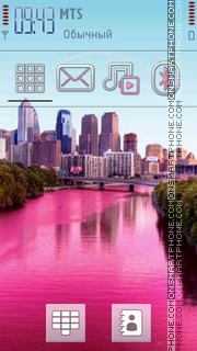 Pink City River theme screenshot