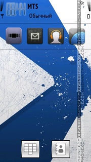 Blue White s60v5 theme screenshot