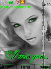 Green Eyes Girl tema screenshot