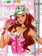 Girl in a cap theme screenshot