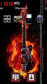 Fired Guitar 01 theme screenshot