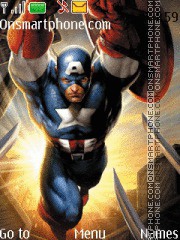 Superhero Captain America es el tema de pantalla
