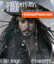 Capture d'écran Jack Sparrow 3 thème