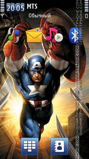 Superhero Captain America 01 es el tema de pantalla