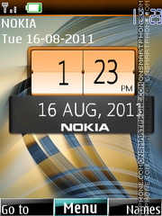 Скриншот темы Nokia Clock 09