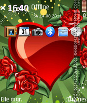 Скриншот темы Valentine day Hearts