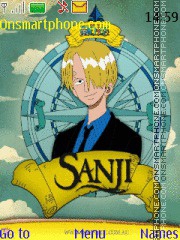 Sanji One Piece tema screenshot