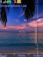 Sea ​​sunset tema screenshot