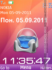 Clock battery theme screenshot