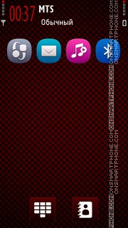 Скриншот темы Symbian Anna Red