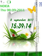 Green Digital Clock Theme-Screenshot
