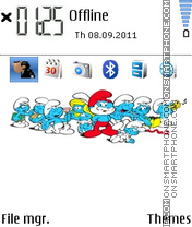 Smurfs Theme theme screenshot