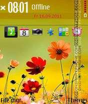 Cute Flowers 03 theme screenshot