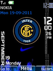 Скриншот темы Inter Milan Clock