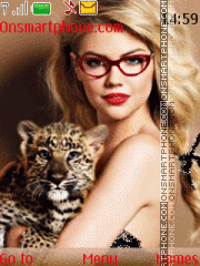 Girl with Tiger Theme-Screenshot