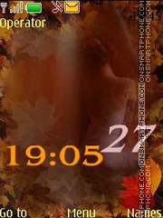 Autumn woman swf tema screenshot