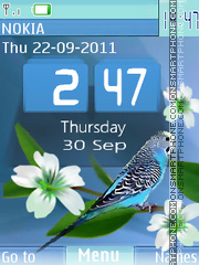 Скриншот темы Bird Clock 01