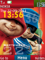 Chipmunk Clock tema screenshot