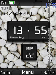 Pebbles Clock tema screenshot