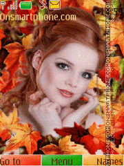 Girl in Leaves Theme-Screenshot