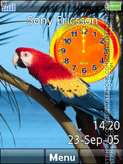 Parrot Clock 02 theme screenshot