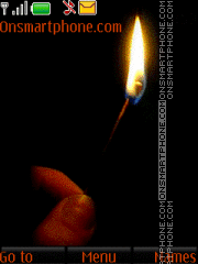Burning Match By ROMB39 theme screenshot